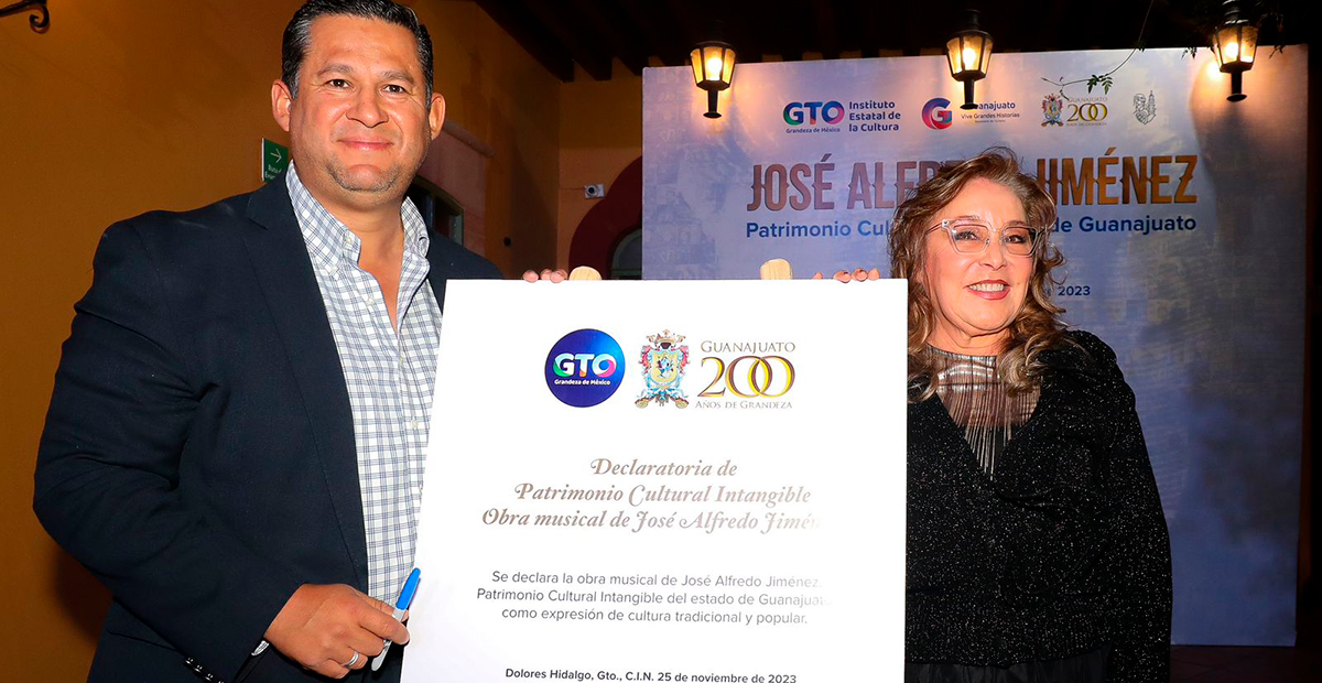 Declaran música de José Alfredo Jiménez como Patrimonio Cultural Intangible del estado de Guanajuato
