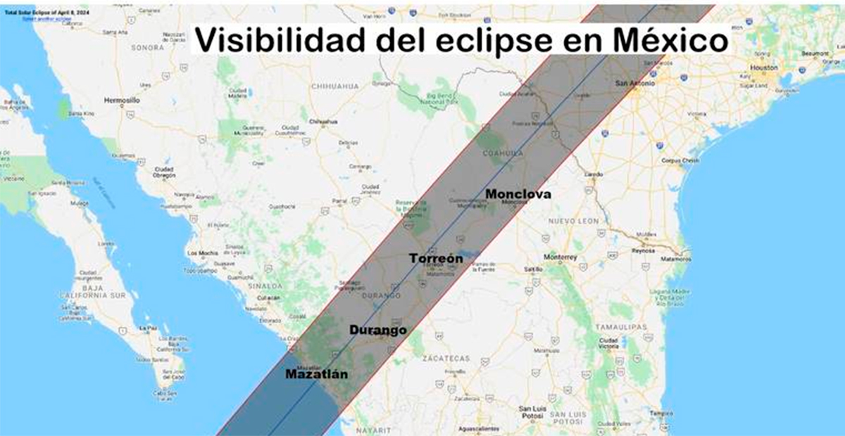 Mazatlán, epicentro mundial del Eclipse Total de Sol en abril de 2024 según la NASA