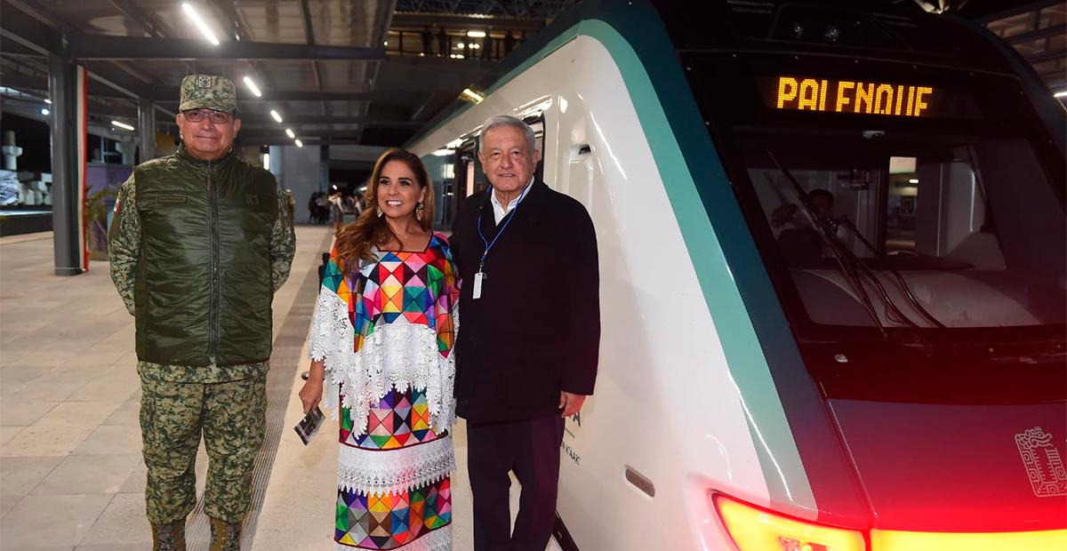 Presidente López Obrador inaugura segundo tramo del Tren Maya conectando Palenque y Cancún