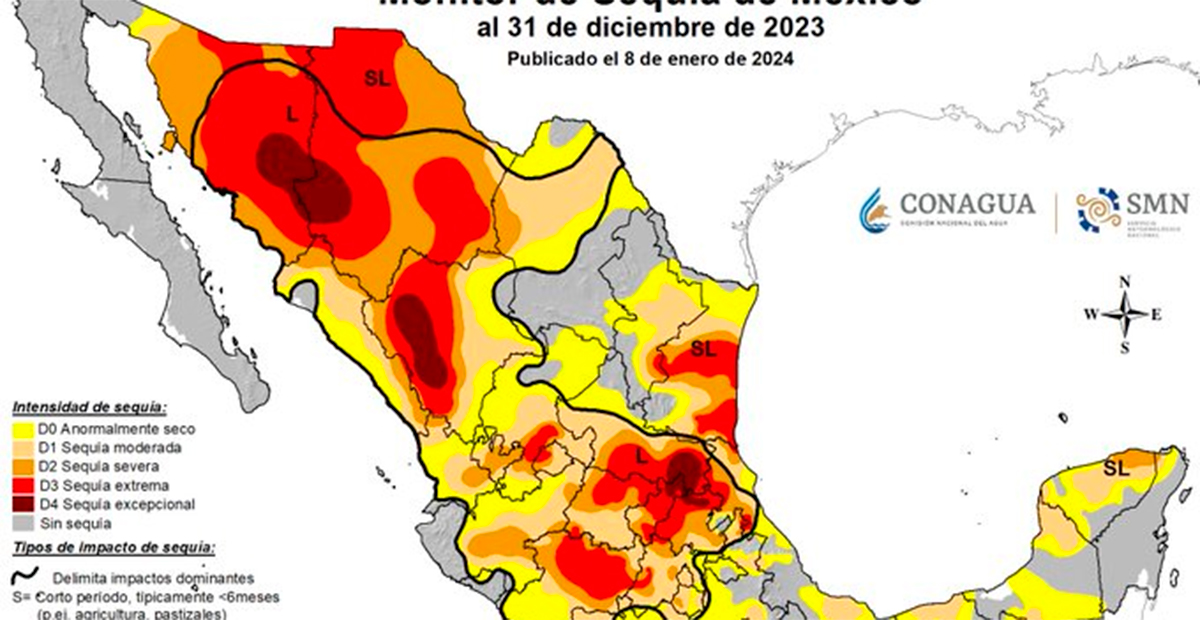 Pronostica SMN  menos frío y déficit de lluvias promedio para el primer trimestre del año en México