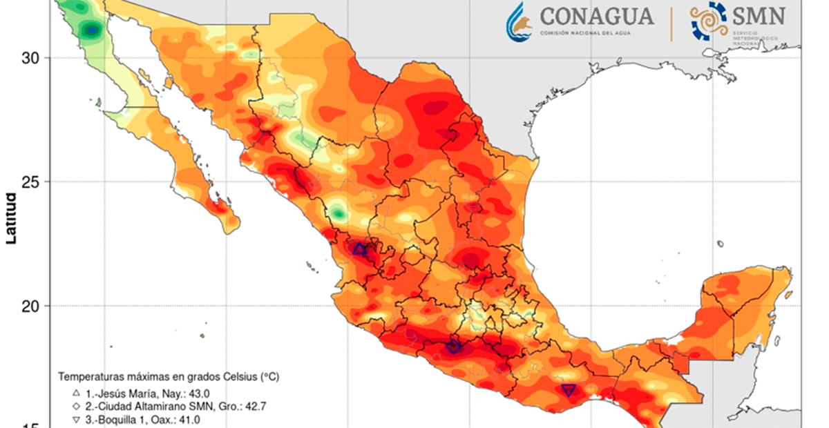 Temperaturas extremas y lluvias intensas: el pronóstico del SMN para México