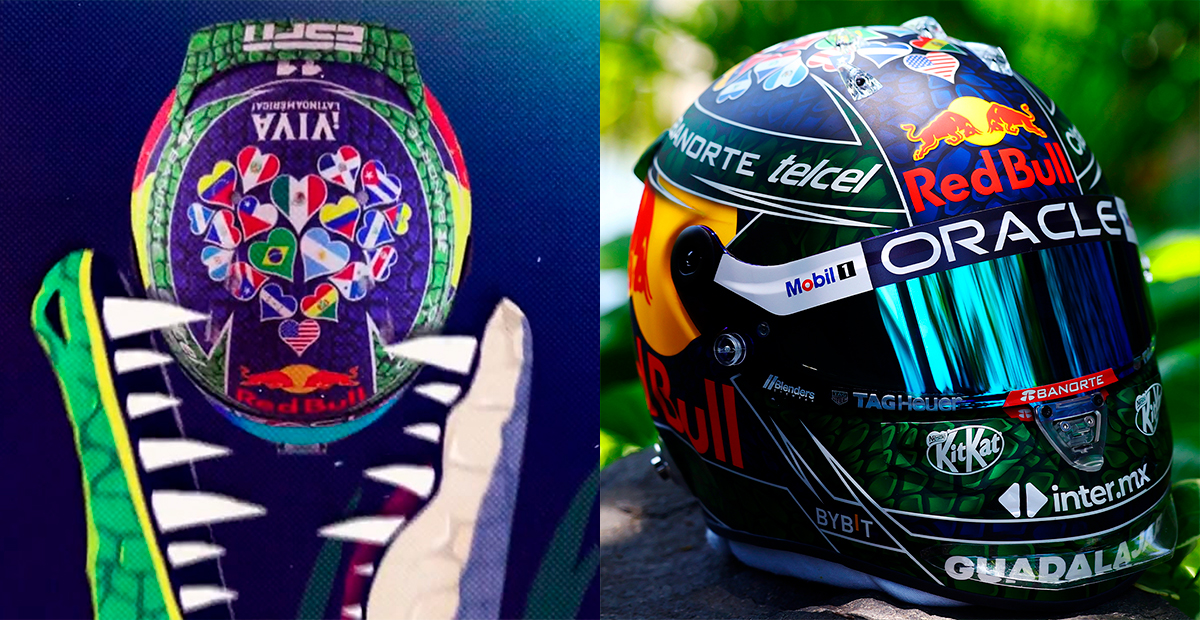 Sergio ‘Checo’ Pérez rinde homenaje a Latinoamérica con diseño de casco para el Gran Premio de Miami