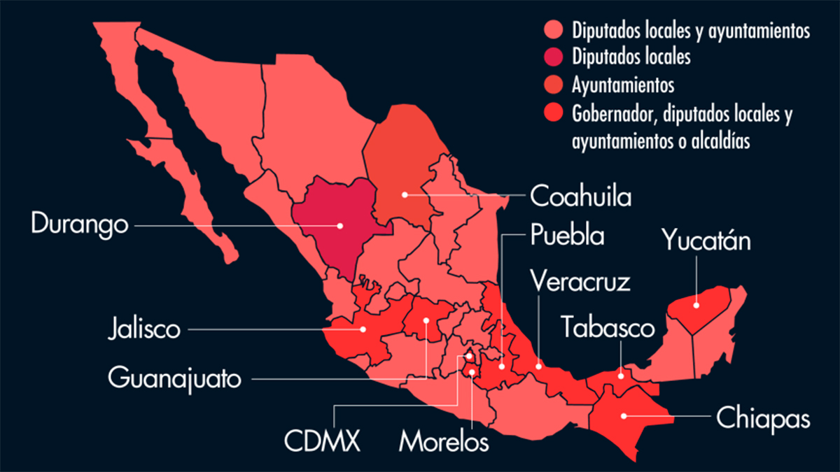 Este 2 de junio se juegan 20 mil 708 cargos de elección popular en México