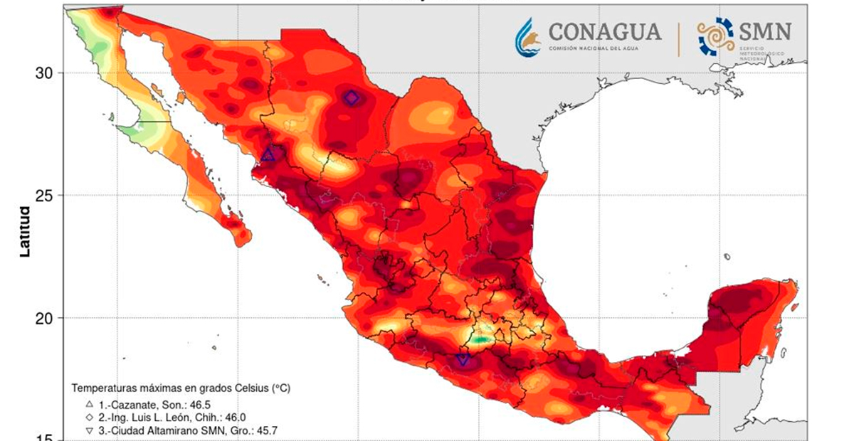 El SMN anuncia el fin de la tercera ola de calor en México para el 5 de junio