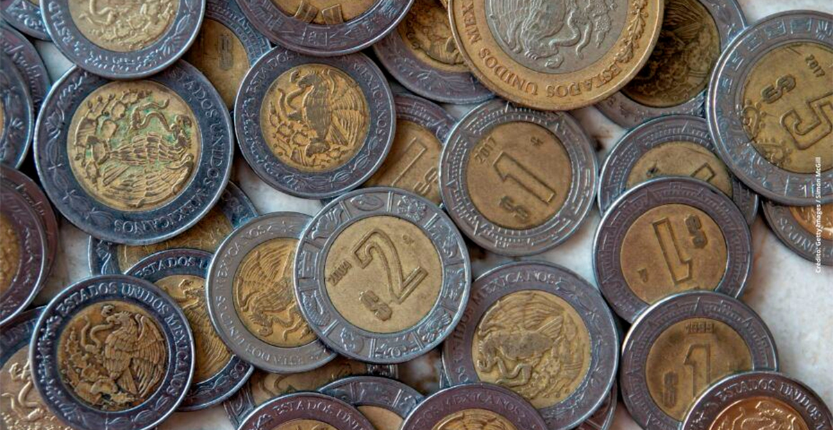 Cambiará composición metálica de monedas de uno, dos y cinco pesos a partir de 2025