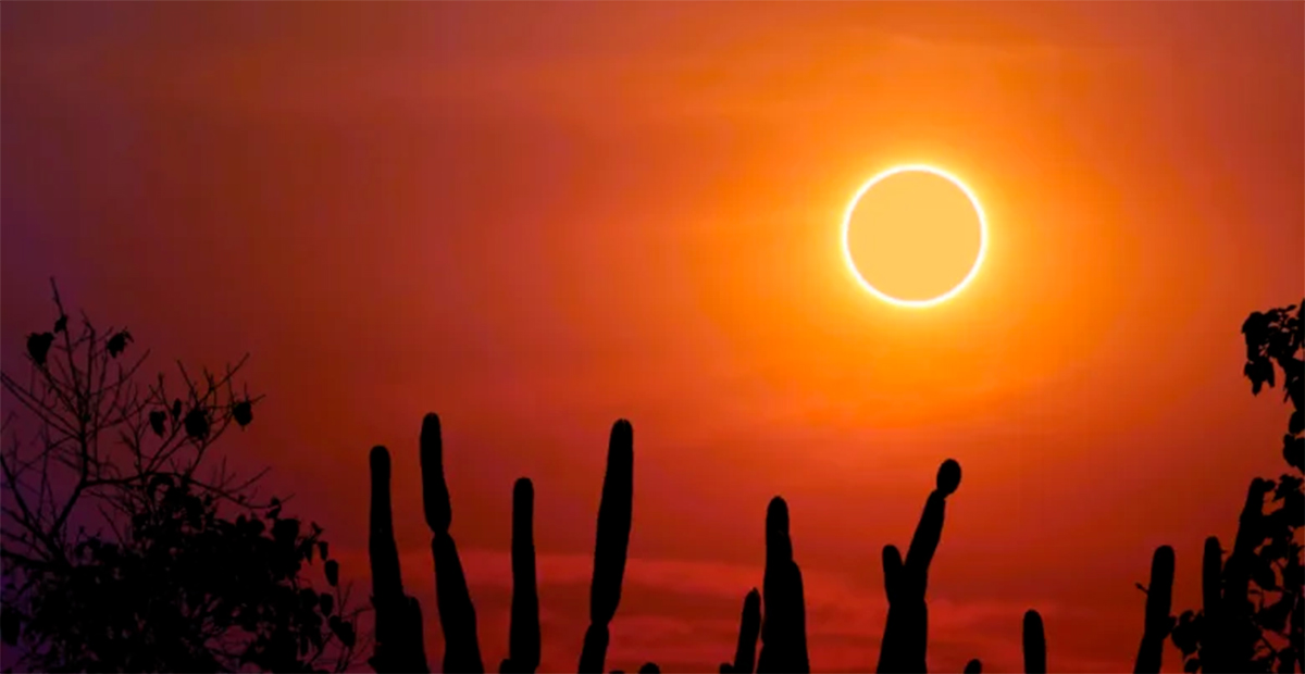 El 2 de octubre, un espectacular eclipse solar anular iluminará el cielo