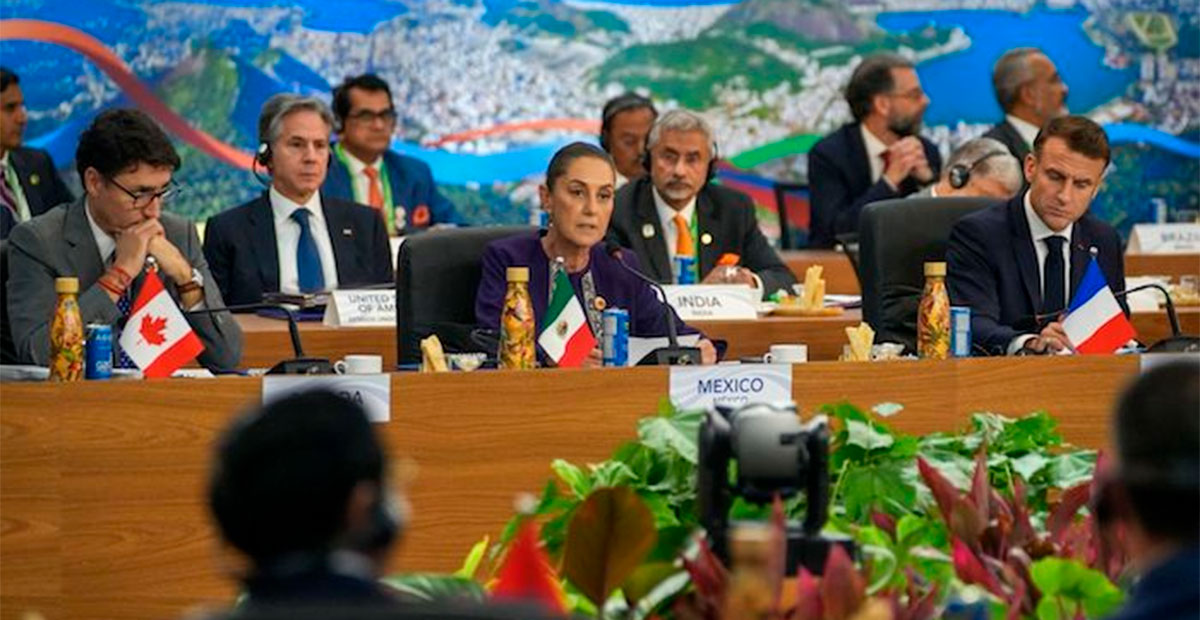 Claudia Sheinbaum propone programa global de reforestación en la Cumbre del G20