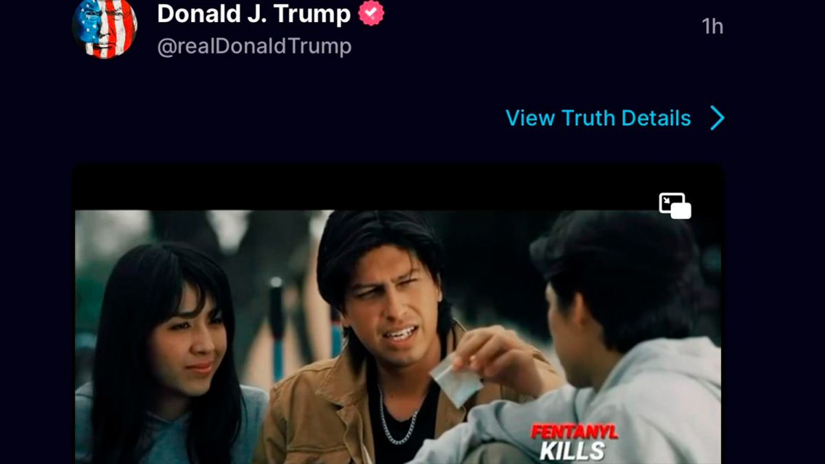 Trump adopta campaña antidrogas de México: difunde spot contra el fentanilo en EE.UU.