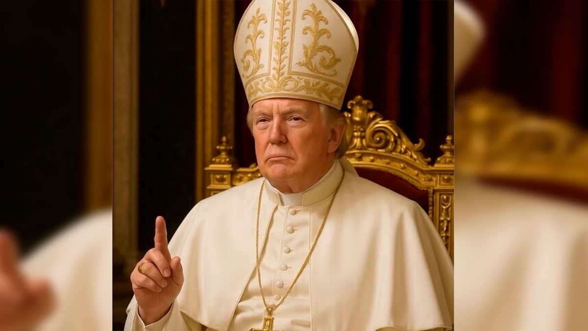 Trump desata polémica al publicar imagen suya como papa en medio del cónclave