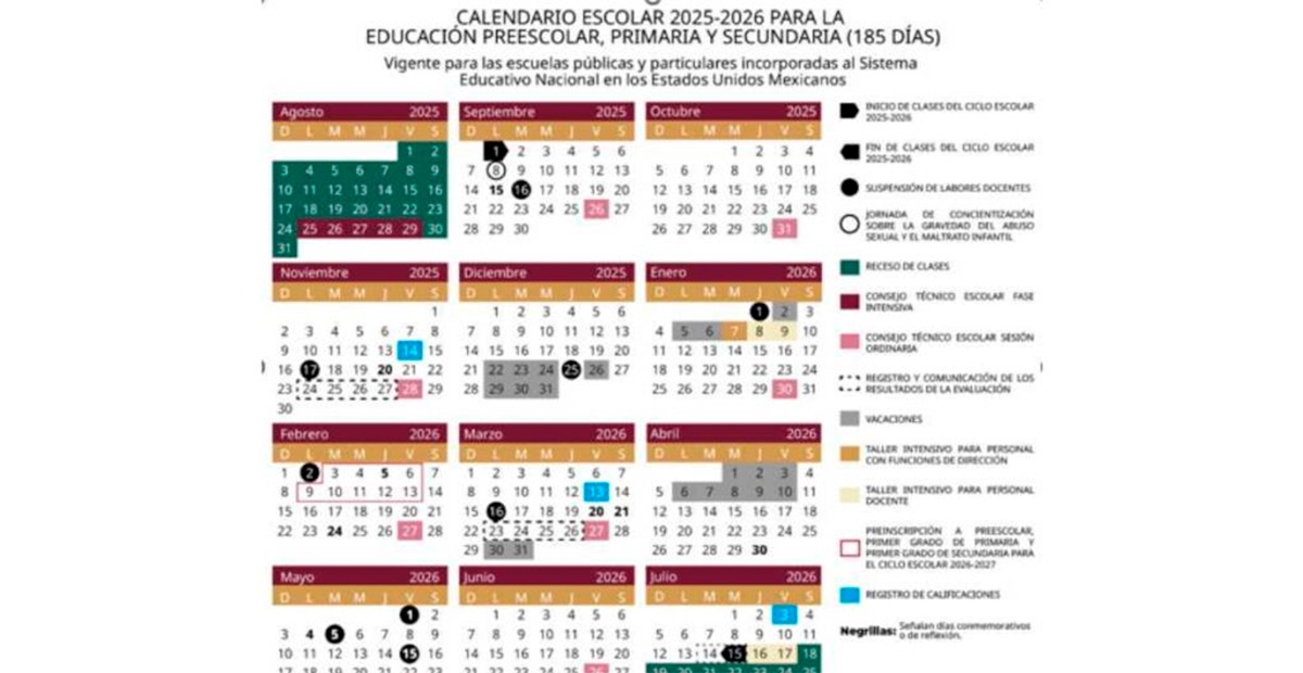 SEP presenta anteproyecto del calendario escolar 2025-2026