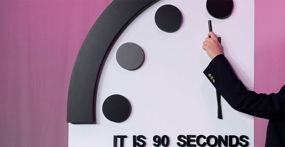 Reloj del Fin del Mundo avanza a 89 segundos de la medianoche