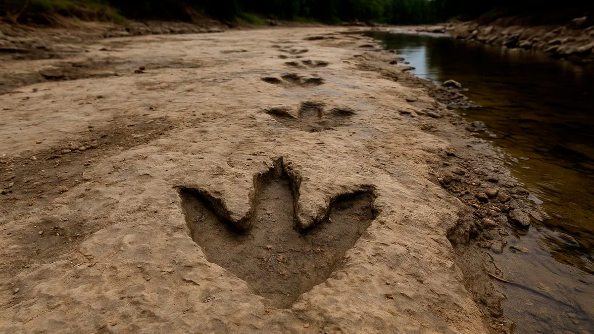 Inundaciones en Texas exponen huellas de dinosaurios en el condado de Travis