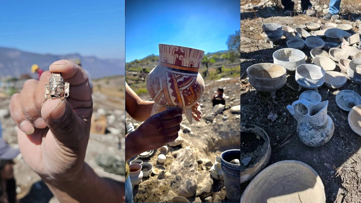 Hallan presunta tumba mixteca durante excavaciones en la Cañada de Oaxaca