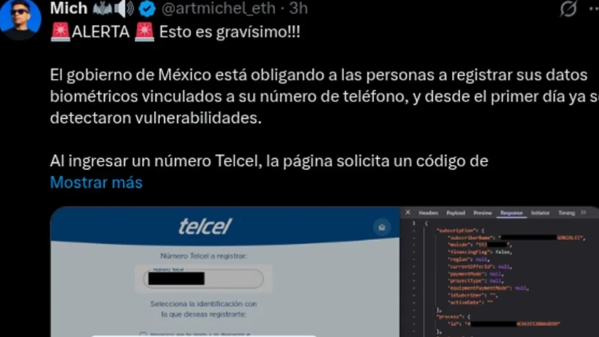 Usuarios denuncian presunta filtración de datos en portal de Telcel previo al registro de telefonía móvil