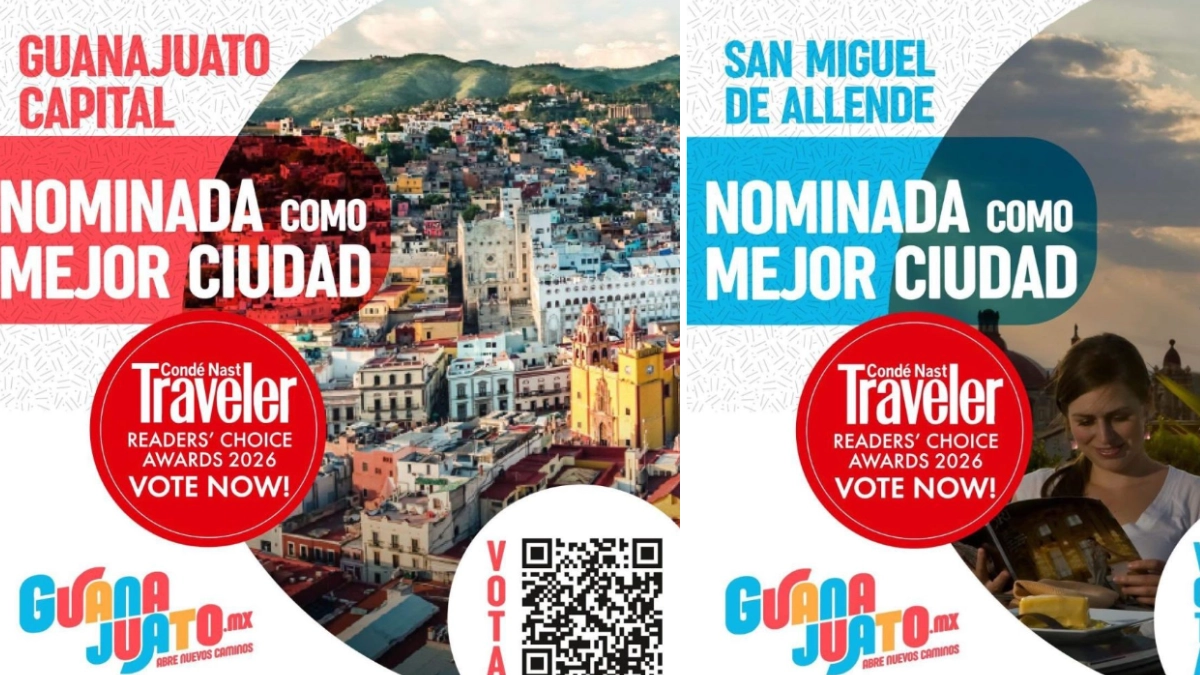 Guanajuato brilla en el turismo mundial con doble nominación en premios internacionales de Condé Nast Traveler