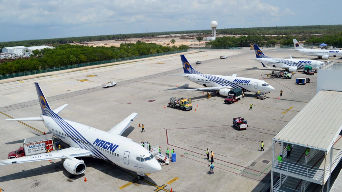 Suspensión temporal de Magnicharters afecta operaciones en el Aeropuerto de Cancún