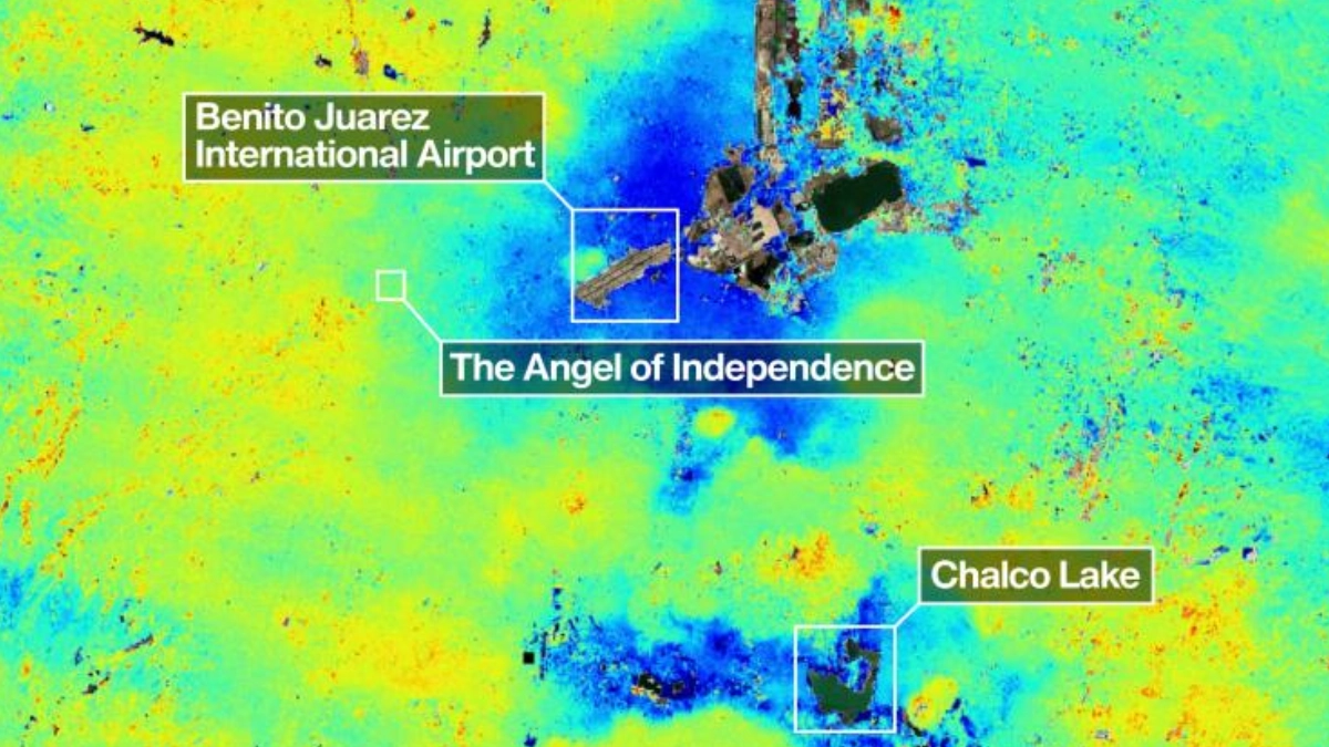 La Ciudad de México se hunde hasta 2 centímetros al mes, revela misión espacial NASA