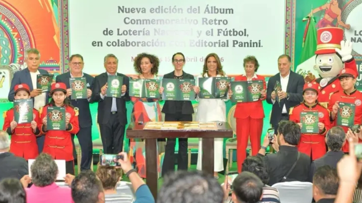 Lotería Nacional y Panini lanzan álbum retro rumbo al Mundial 2026