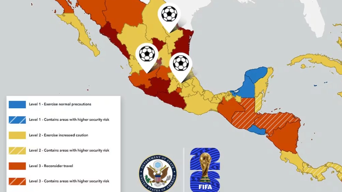 Estados Unidos emite alerta de viaje para México a días del arranque del Mundial 2026