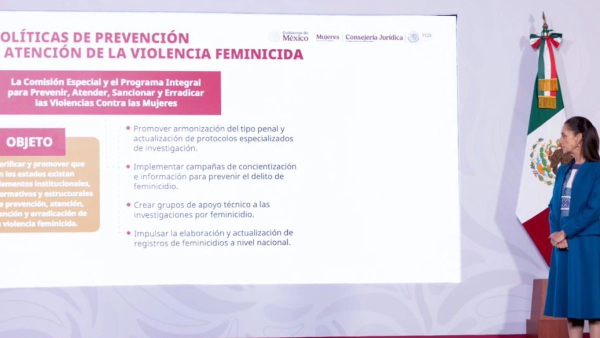 Sheinbaum presenta Ley General contra el Feminicidio; propone homologar el delito y penas de hasta 70 años de prisión