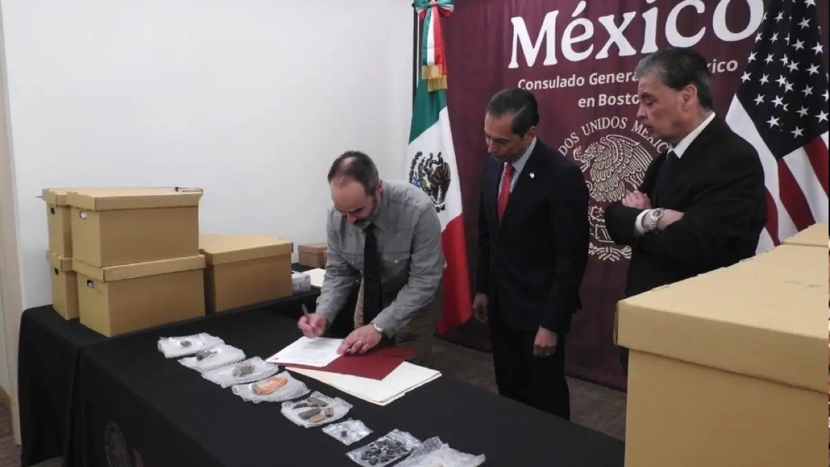 México recupera más de mil piezas arqueológicas prehispánicas restituidas desde Boston