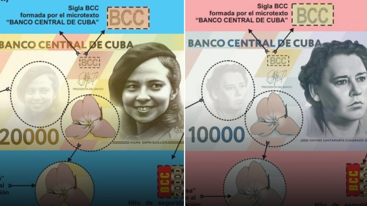 Cuba pone en circulación nuevos billetes de 10 mil y 20 mil pesos en medio de crisis económica