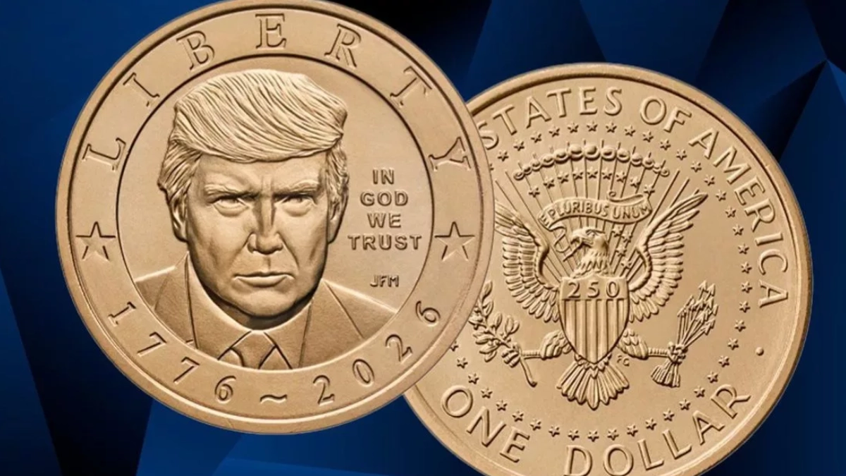 EU emite monedas de un dólar con el rostro de Donald Trump